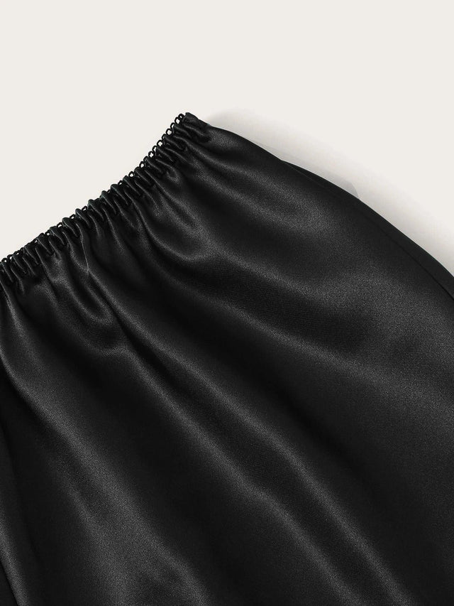 Satin Cami Top With Shorts Pajama Set - Aadima Nepal -online shopping Nepal - Fashion -Buy Clothing Online in Nepal