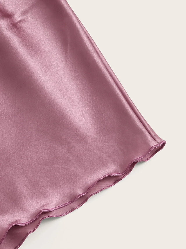 Satin Cami Top With Shorts Pajama Set - Aadima Nepal -online shopping Nepal - Fashion -Buy Clothing Online in Nepal