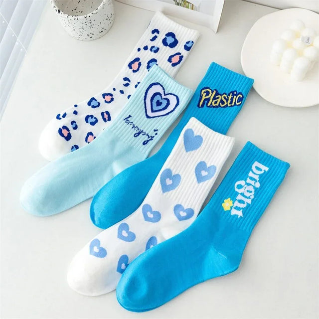 5 PAIR/PACK LADIES RANDOM BLUE CASUAL SOCKS - Aadima Nepal -online shopping Nepal - Fashion -Buy Clothing Online in Nepal