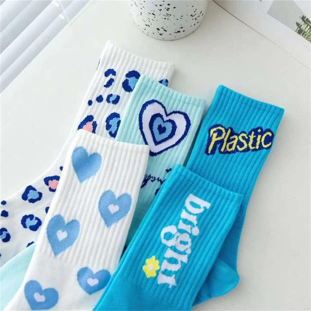 5 PAIR/PACK LADIES RANDOM BLUE CASUAL SOCKS - Aadima Nepal -online shopping Nepal - Fashion -Buy Clothing Online in Nepal