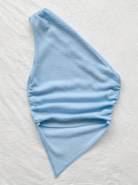 Online shopping Nepal - Buy Asymmetric Neck Pink Top With Asymmetrical Hem in Nepal