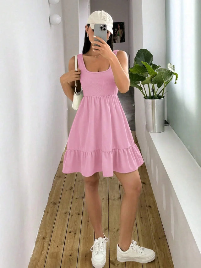 Summer Sleeveless Casual Dress - Aadima Nepal -online shopping Nepal - Fashion -Buy Clothing Online in Nepal