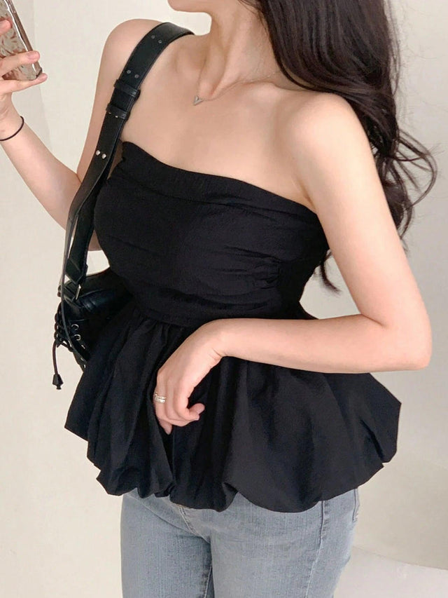 Online shopping Nepal - Buy DAZY Black Slim Fit Bustier Tube Top in Nepal