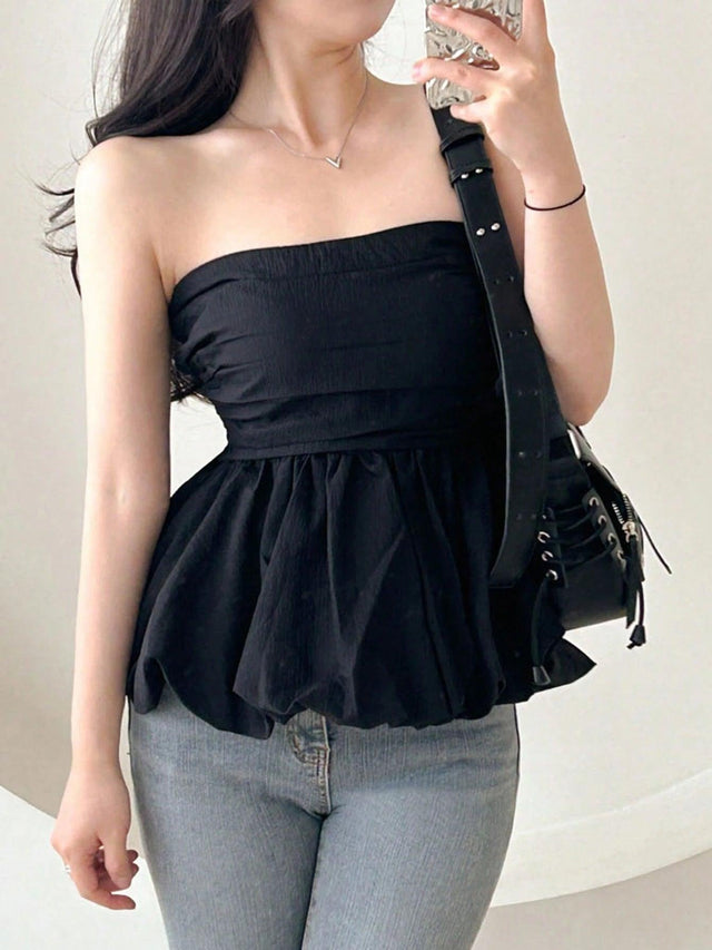 Online shopping Nepal - Buy DAZY Black Slim Fit Bustier Tube Top in Nepal