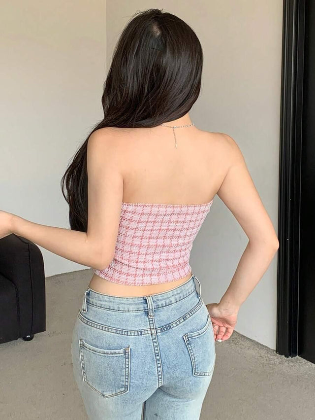 Summer Plaid Top - Aadima Nepal -online shopping Nepal - Fashion -Buy Clothing Online in Nepal