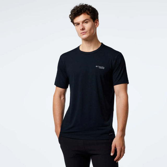 Columbia O Neck Black Casual T-Shirt - Aadima Nepal -online shopping Nepal - Fashion -Buy Clothing Online in Nepal