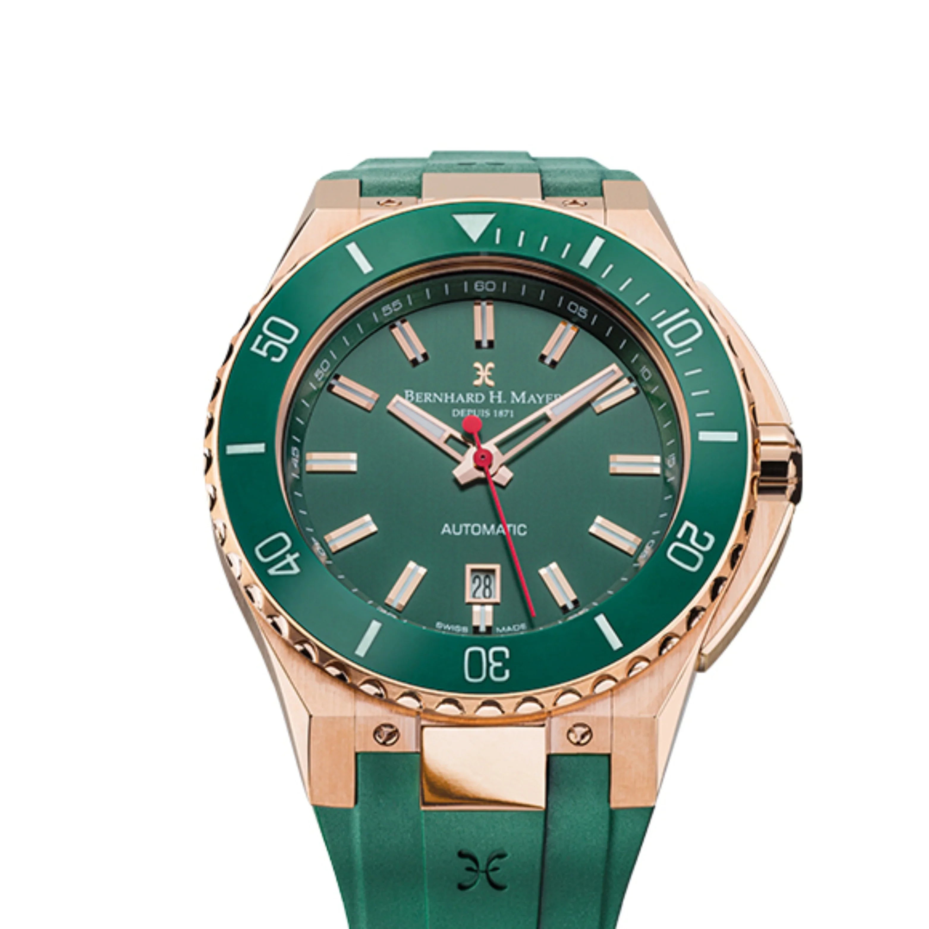 PowerMaster Rose Gold Watch-Green - Aadima Nepal -online shopping Nepal - Fashion -Buy Clothing Online  in Nepal