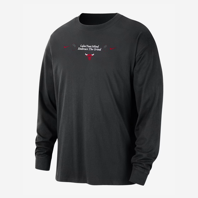 Chicago Bulls Courtside Men's Nike NBA Max90 Long-Sleeve T-Shirt - Aadima Nepal -online shopping Nepal - Fashion -Buy Clothing Online in Nepal