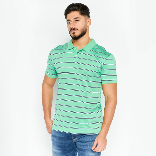 Short Sleeve Stripe Polo Shirt - Aadima Nepal -online shopping Nepal - Fashion -Buy Clothing Online in Nepal