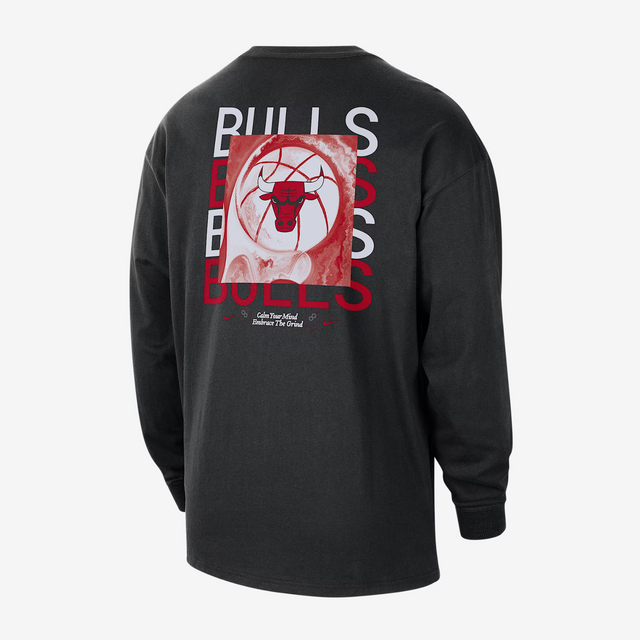 Chicago Bulls Courtside Men's Nike NBA Max90 Long-Sleeve T-Shirt - Aadima Nepal -online shopping Nepal - Fashion -Buy Clothing Online in Nepal