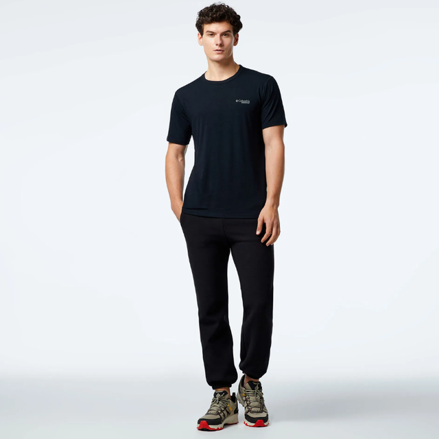 Columbia O Neck Black Casual T-Shirt - Aadima Nepal -online shopping Nepal - Fashion -Buy Clothing Online in Nepal