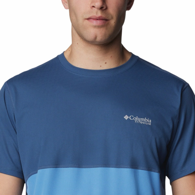 Columbia Blue Men's Short Sleeve T-Shirt - Aadima Nepal -online shopping Nepal - Fashion -Buy Clothing Online in Nepal