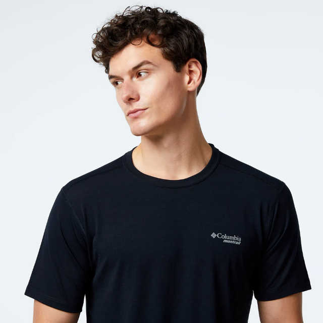 Columbia O Neck Black Casual T-Shirt - Aadima Nepal -online shopping Nepal - Fashion -Buy Clothing Online in Nepal