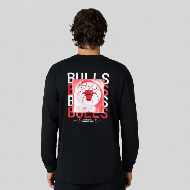 Chicago Bulls Courtside Men's Nike NBA Max90 Long-Sleeve T-Shirt - Aadima Nepal -online shopping Nepal - Fashion -Buy Clothing Online in Nepal