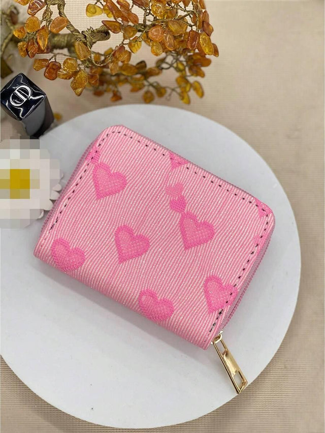 Heart Pattern with Ziper lightweight Cardholder/Purse
