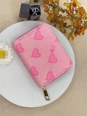 Heart Pattern with Ziper lightweight Cardholder/Purse