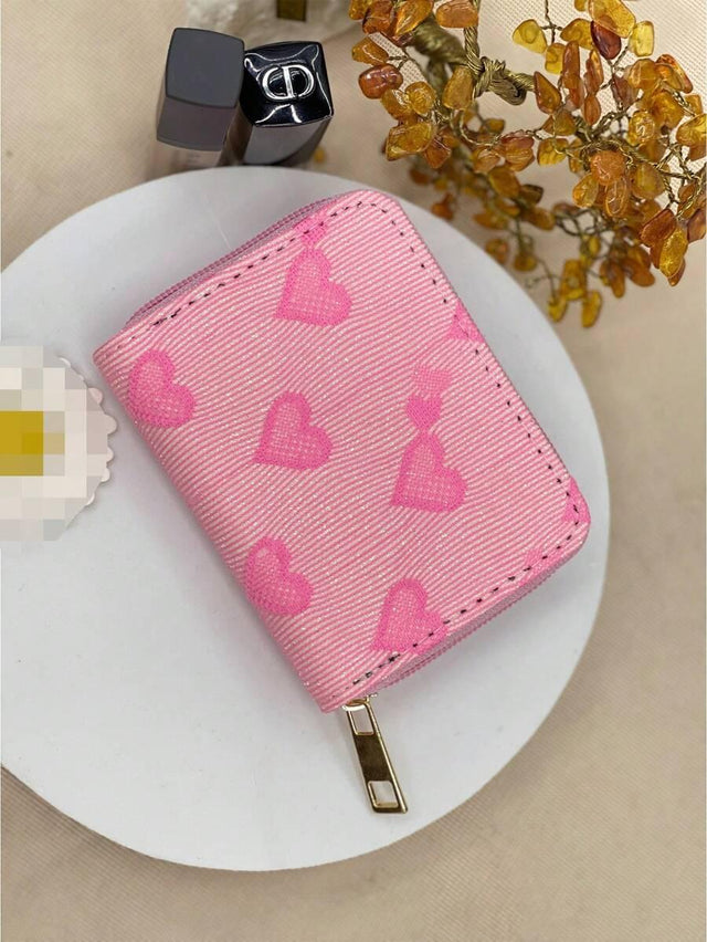 Heart Pattern with Ziper lightweight Cardholder/Purse