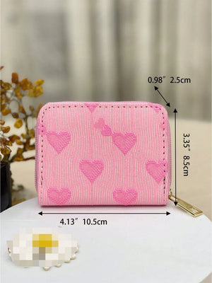 Heart Pattern with Ziper lightweight Cardholder/Purse