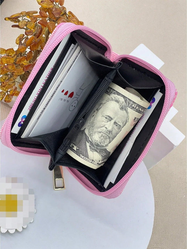 Heart Pattern with Ziper lightweight Cardholder/Purse