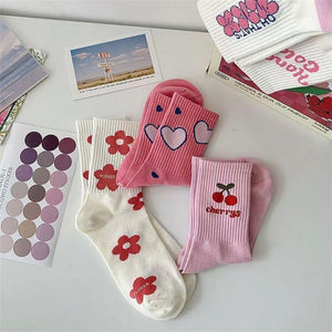 5-Pack Ladies' Cute Patterned Mid-Calf Socks (NEW STOCK)