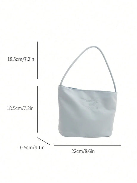Nylon Letter Print Crossbody Bag