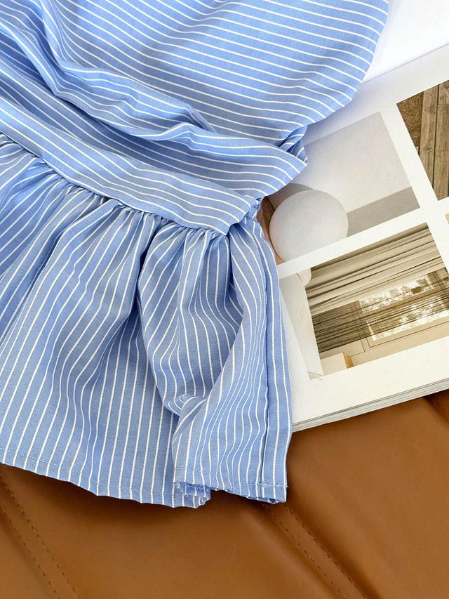 Online shopping Nepal - Buy SHEIN MOOSTA Summer Pinstripe Strapless Top in Nepal