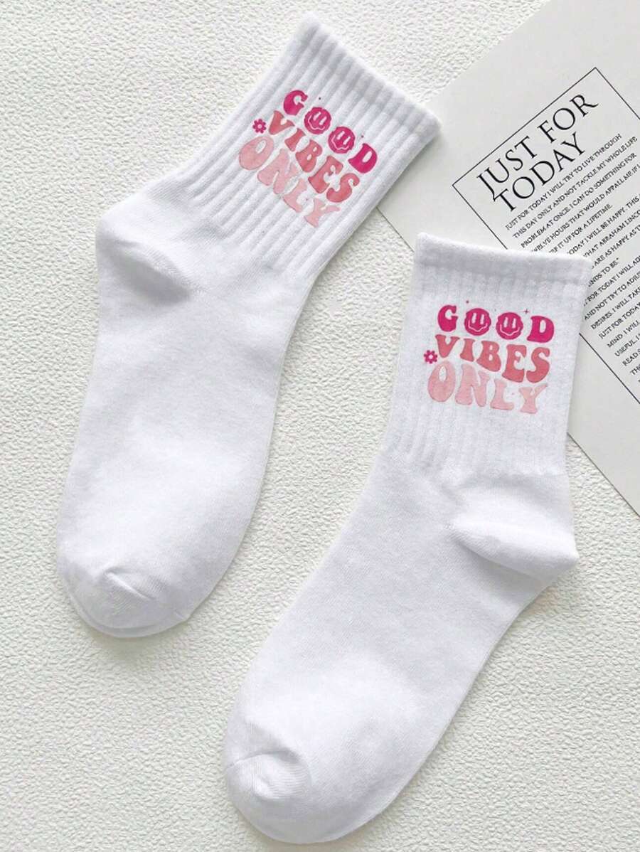 Artist Girlcore Women's Letter Mid-Calf Socks