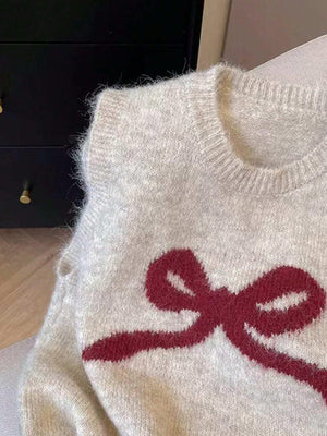 Online shopping Nepal - Buy SHEIN Franclia Bowknot Knit Sweater Vest Online in Nepal