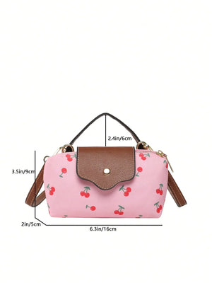 Water‑Resistant Cherry Mini Flap Bag