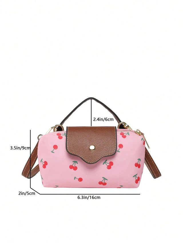 Water‑Resistant Cherry Mini Flap Bag