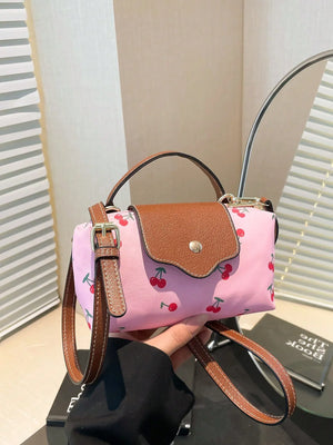 Water‑Resistant Cherry Mini Flap Bag