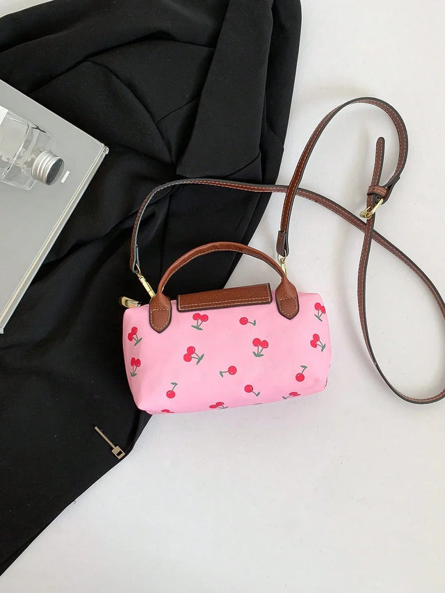 Water‑Resistant Cherry Mini Flap Bag