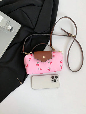 Water‑Resistant Cherry Mini Flap Bag