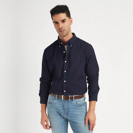 Solid Slim Fit Shirt - Aadima Nepal -online shopping Nepal - Fashion -Buy Clothing Online  in Nepal