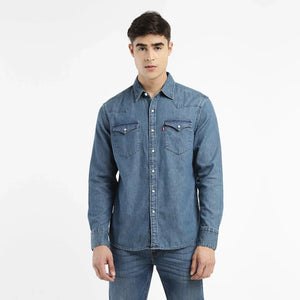 Solid Blue Collar Shirt - Aadima Nepal -online shopping Nepal - Fashion -Buy Clothing Online  in Nepal