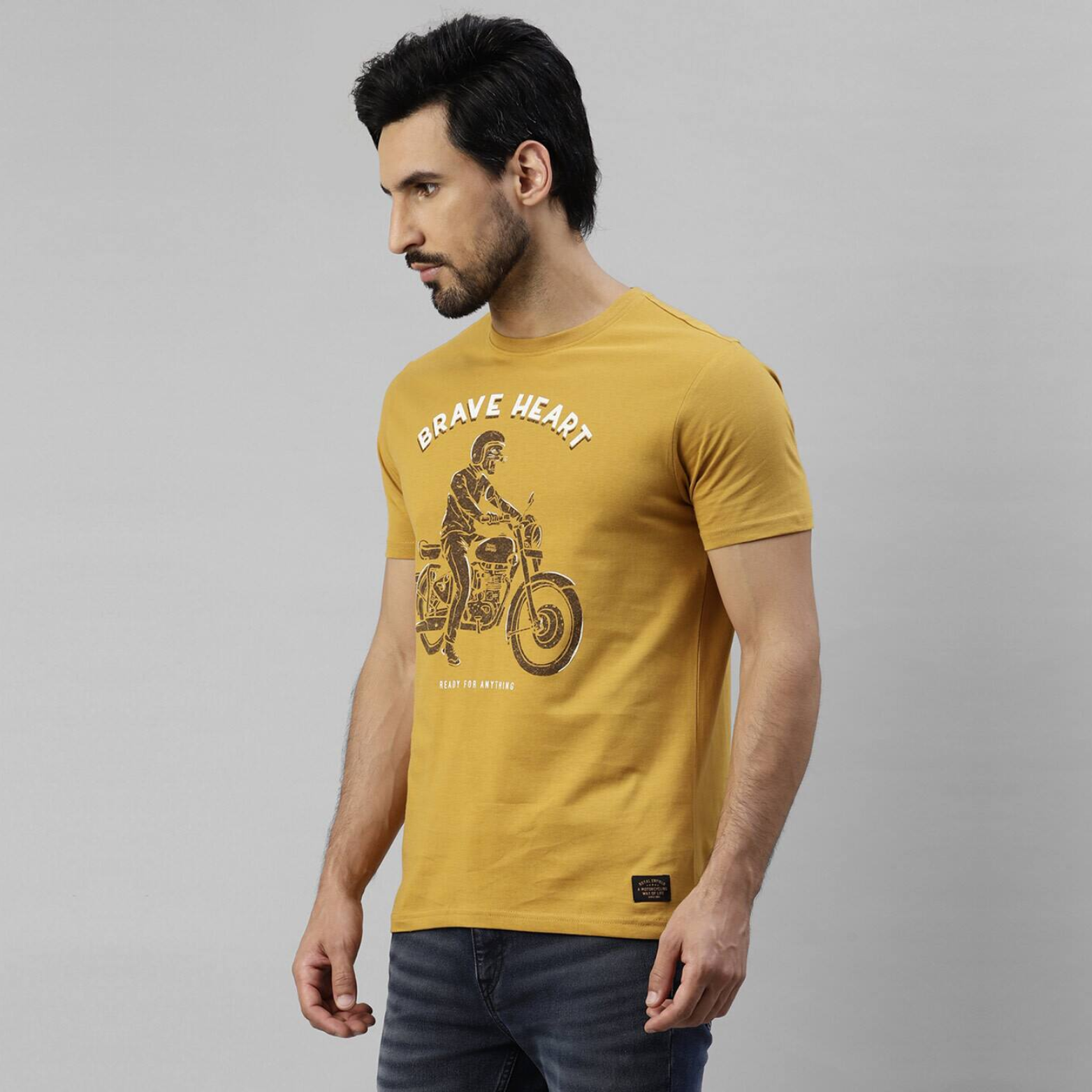 Typographic Print Crew-Neck T-Shirt