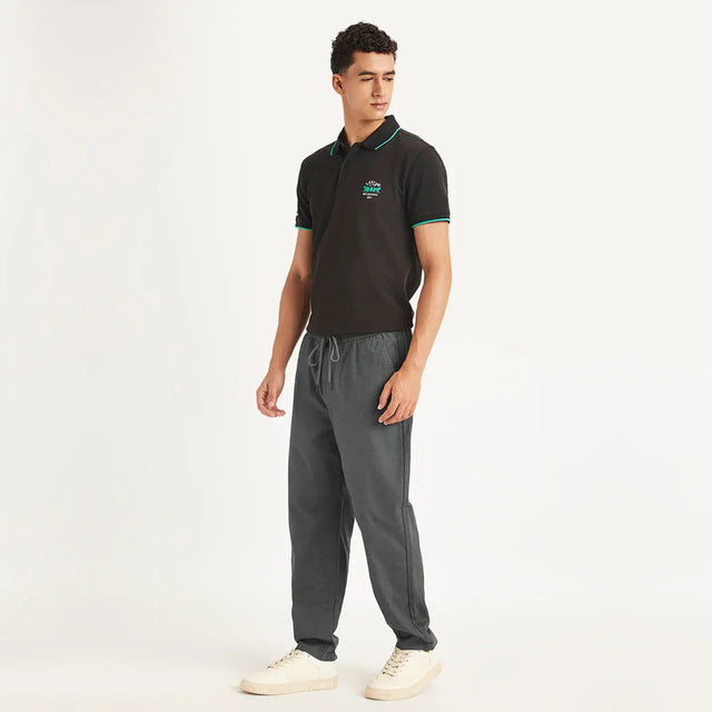 Charcoal Grey Regular Fit Joggers - Aadima Nepal -online shopping Nepal - Fashion -Buy Clothing Online  in Nepal