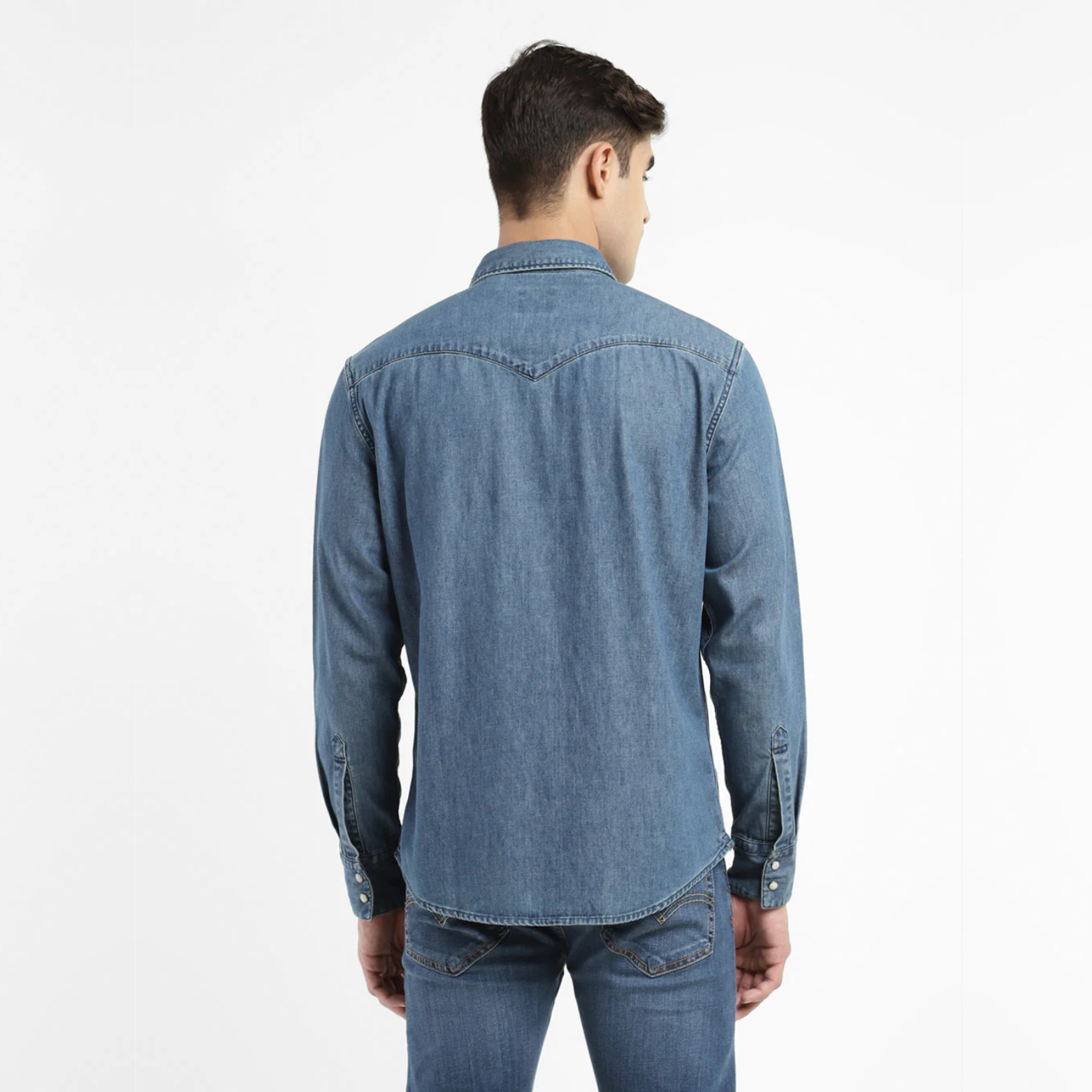 Solid Blue Collar Shirt