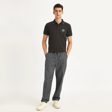 Charcoal Grey Regular Fit Joggers - Aadima Nepal -online shopping Nepal - Fashion -Buy Clothing Online  in Nepal