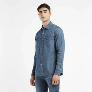Solid Blue Collar Shirt - Aadima Nepal -online shopping Nepal - Fashion -Buy Clothing Online  in Nepal