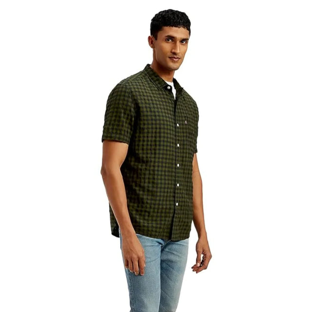Checkered Slim Fit Shirt - Aadima Nepal -online shopping Nepal - Fashion -Buy Clothing Online  in Nepal
