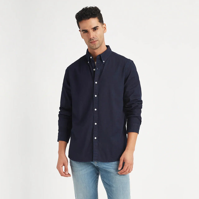Solid Slim Fit Shirt - Aadima Nepal -online shopping Nepal - Fashion -Buy Clothing Online  in Nepal
