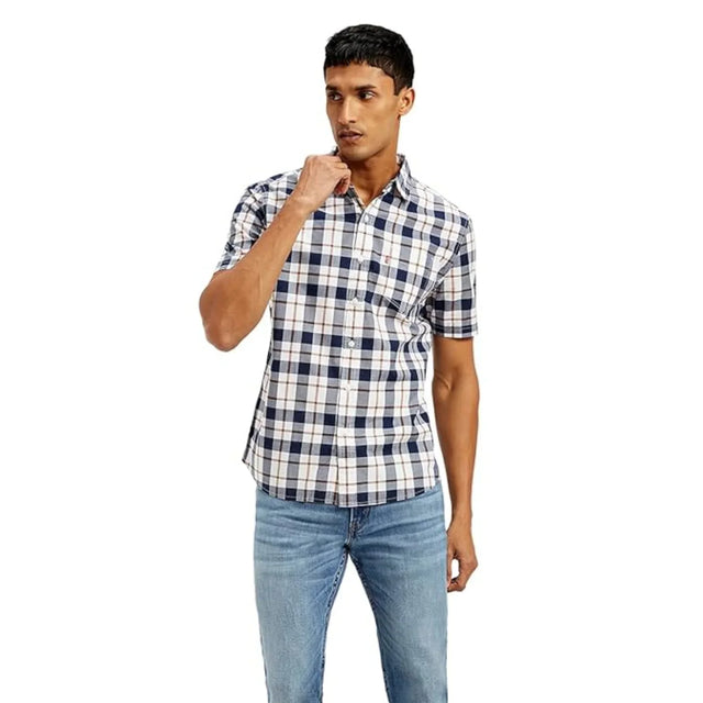 Checkered Slim Fit Shirt - Aadima Nepal -online shopping Nepal - Fashion -Buy Clothing Online  in Nepal