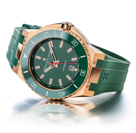 PowerMaster Rose Gold Watch-Green